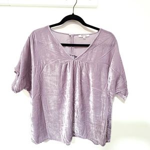 Madewell - Lavender velvet blouse
